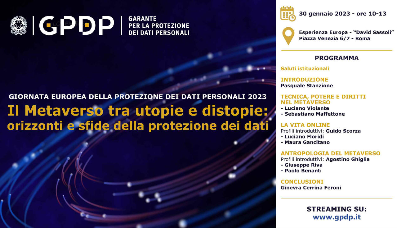 Giornata europea per la protezione dei dati personali